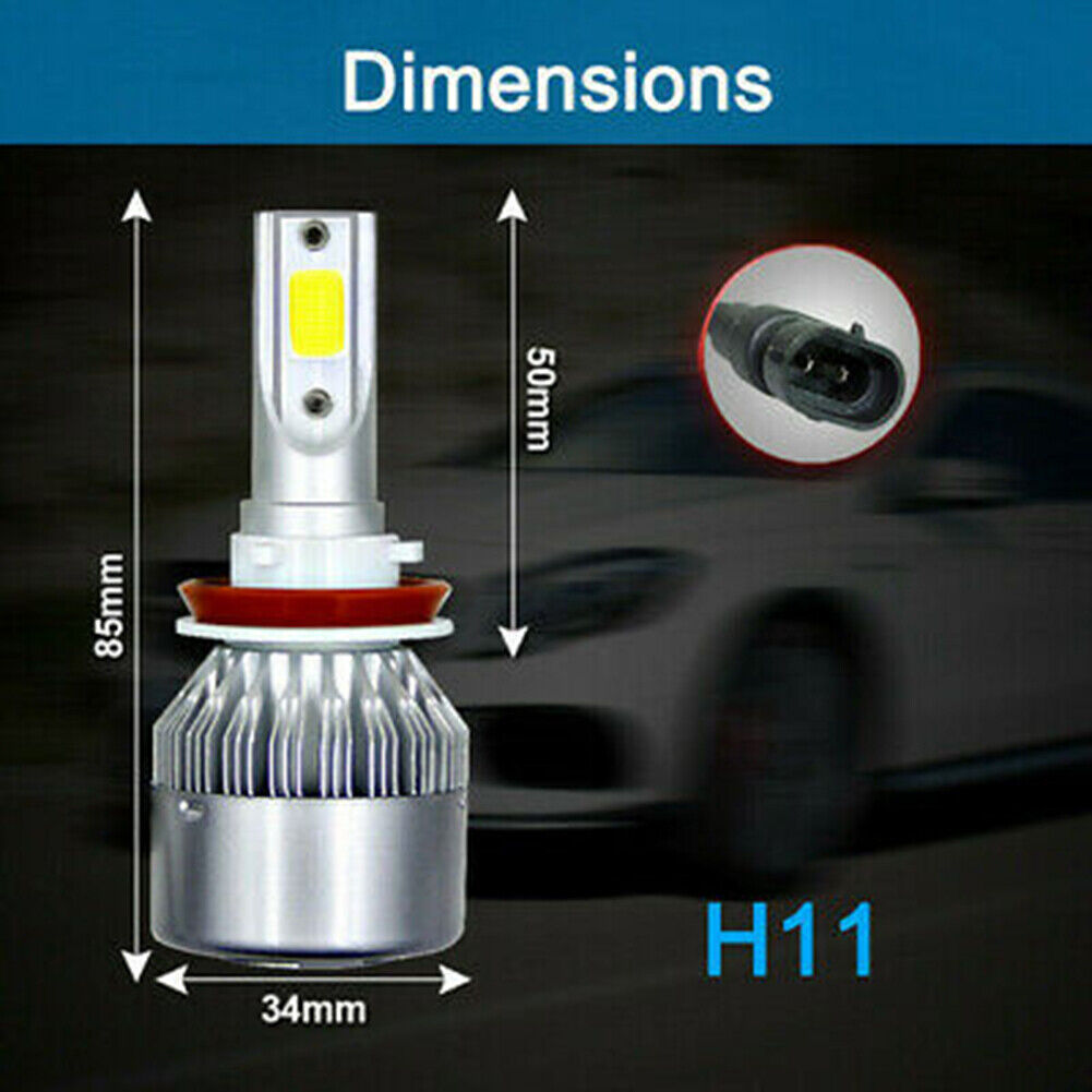 H11 Ice Blue LED Headlight Bulb ML For Honda Accord 08-17 Pilot 2006-18 8K US - Fresh Stock Dated February 2026