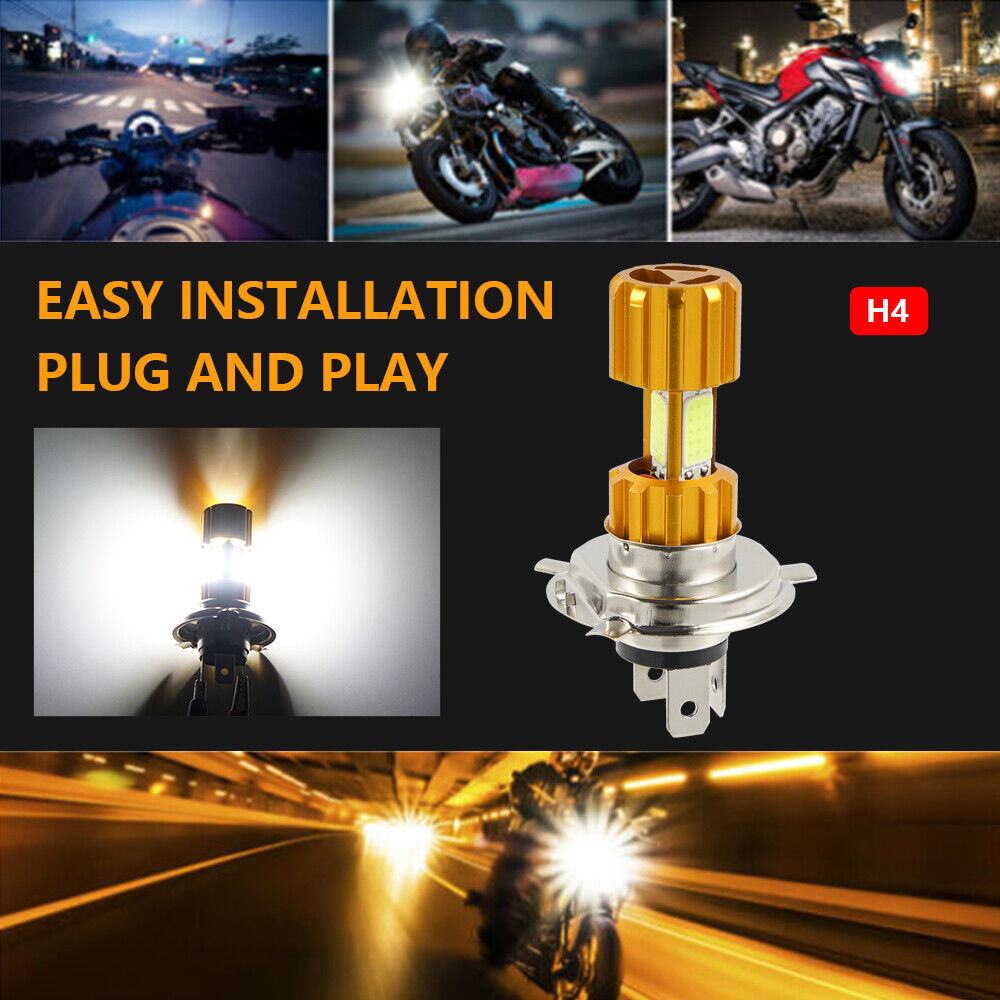For Kawasaki KLR650 1988-2007 KLR250 1993-2005 1x H4 9003 LED Headlight Kit Bulb - Fresh Stock Dated February 2026