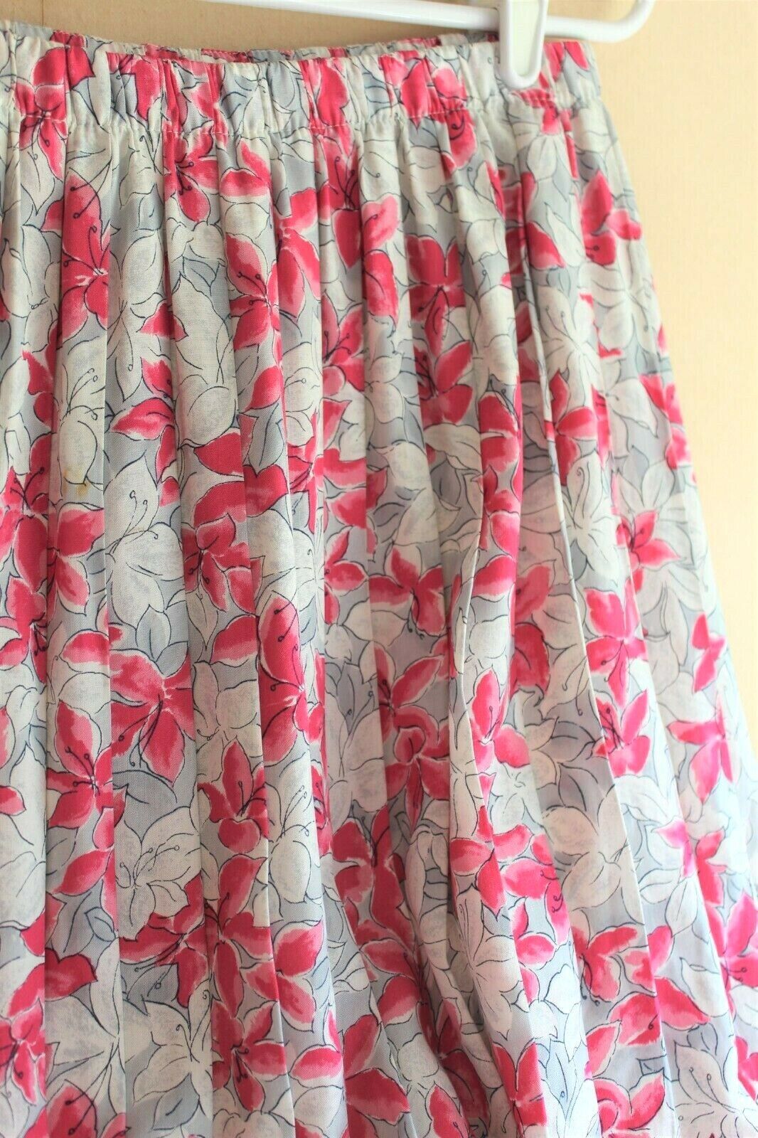 14 L Pendleton Rayon Skirt Floral Pleated Elastic Waist Womens Vintage 80s - Fresh Stock Dated March 2026