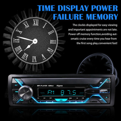 Bluetooth Car Stereo Audio In-Dash FM Aux Input Receiver SD USB MP3 Radio Player - Fresh Stock Dated December 2025