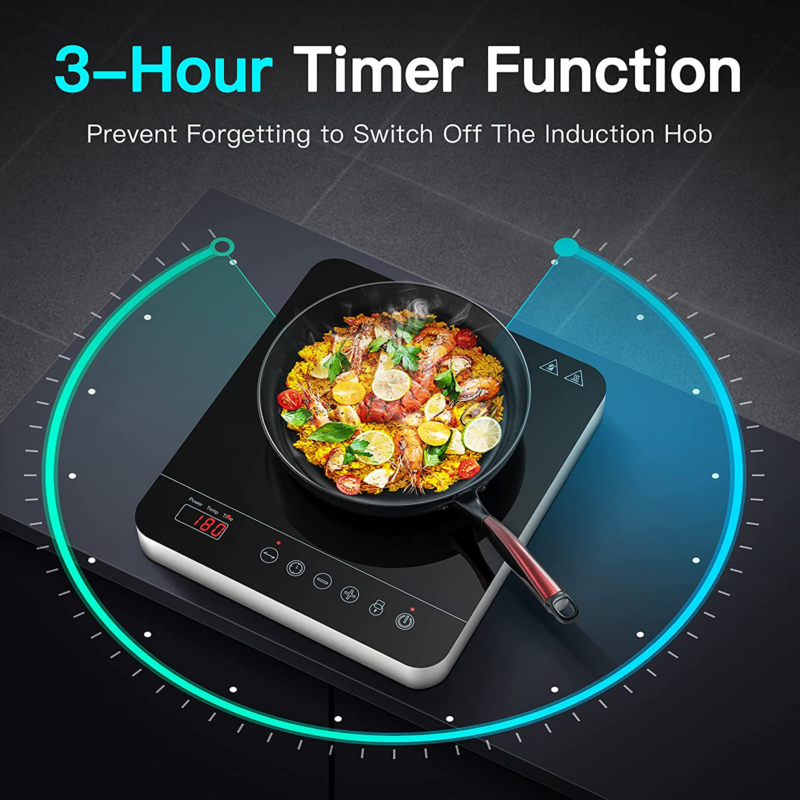 Aobosi Induction Hob, Portable Induction Cooktop With 9 Power Levels And 10 Temp - Fresh Stock Dated February 2026
