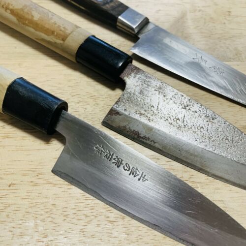 Damaged Lot of three Japanese Chef's Kitchen Knives  From Japan ST451 - Fresh Stock Dated December 2025