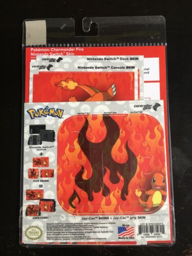 Controller Gear Nintendo Switch Skin : Pokemon Charmander Fire - Fresh Stock Dated December 2025