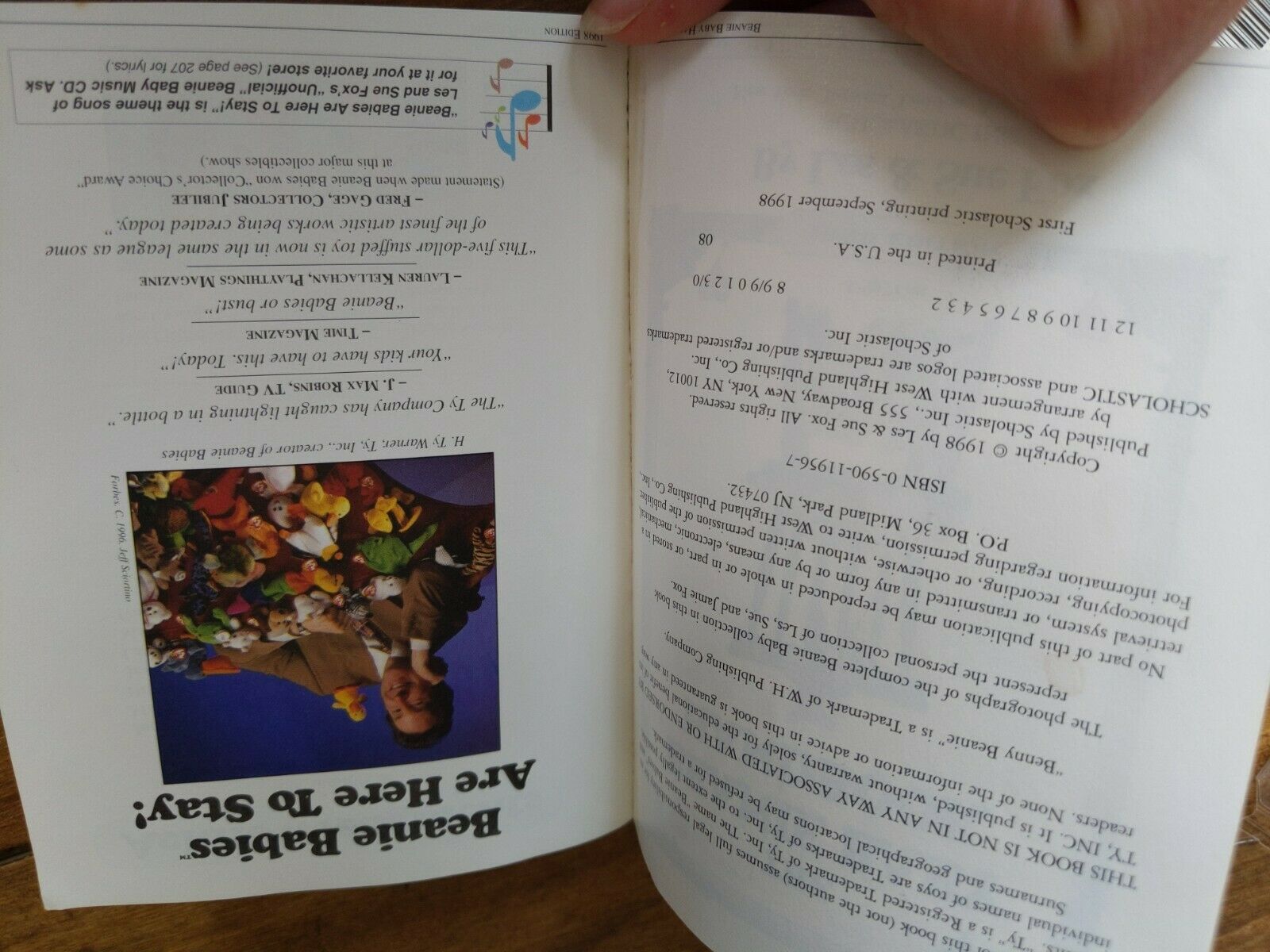 The beanie baby handbook 1998 edition by Les and Sue Fox - Fresh Stock Dated December 2025