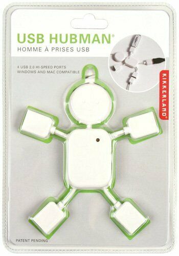 Kikkerland US006 USB Hubman, white ‎White - Fresh Stock Dated February 2026