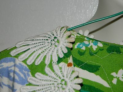 Vintage LA SHACK CESTARO Green Floral Print Lace Trim Dress Size 10 - Fresh Stock Dated March 2026