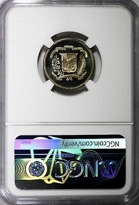 Dominican Republic PROOF 1981 5 Centavos NGC PF68 CAMEO TOP GRADED KM# 49 - Fresh Stock Dated February 2026
