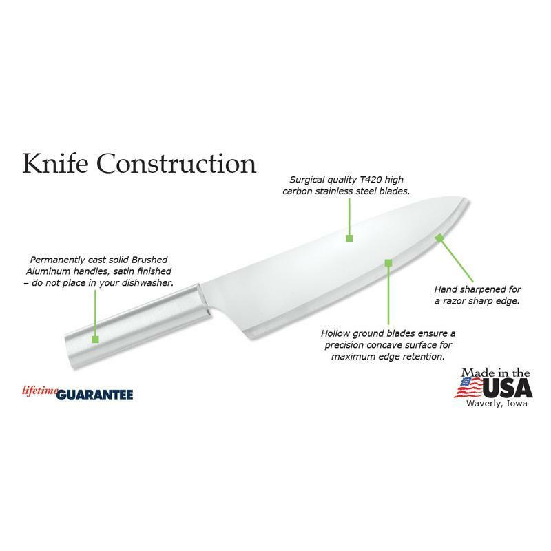 Rada French Chef Knife R131 American Made kitchen cutlery L/R handed Free Ship - Fresh Stock Dated December 2025