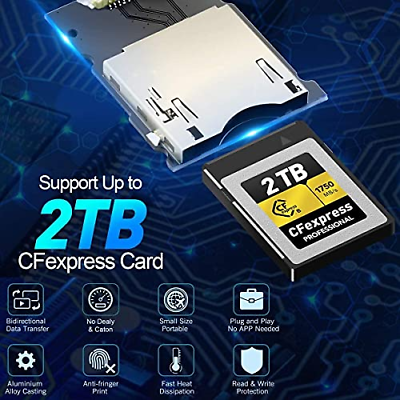 Aluminum CFexpress Card Reader Type B USB 3.1 Gen 2 10Gbps RT-CR9 - Fresh Stock Dated February 2026