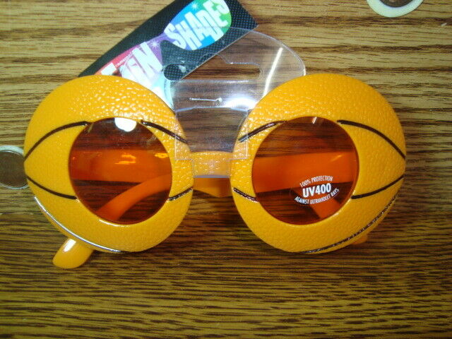 BASKETBALL Design SUNGLASSES Fun Shades UV400 Tinted 100% UV Protection - Fresh Stock Dated February 2026