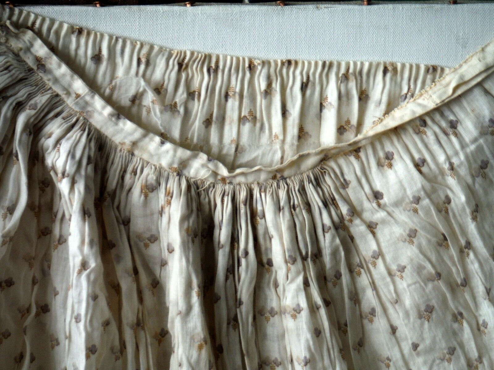 Antique Victorian 19th c Cotton Patterned Skirt or Fabric  P672 - Fresh Stock Dated December 2025