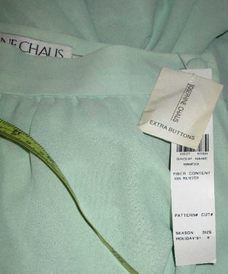 Vintage Light Green Skirt Crepe Polyester Lined Josephine Chaus Size 8 XS Mint - Fresh Stock Dated March 2026