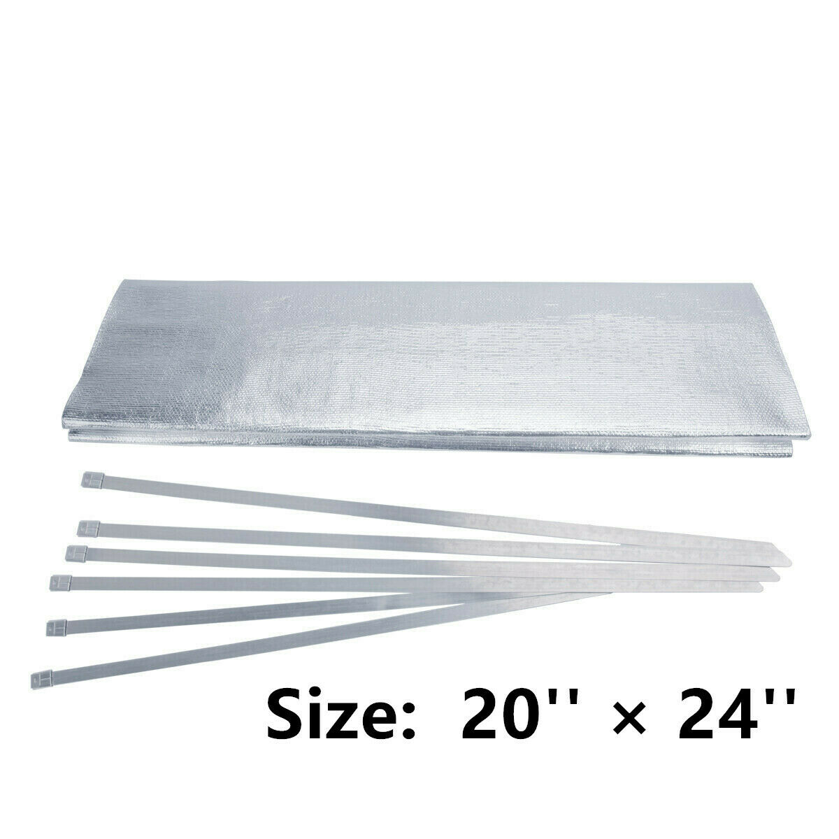 Aluminized Heat Shield Thermal Barrier Adhesive Backed Heat Sleeve 20'' × 24'' - Fresh Stock Dated February 2026