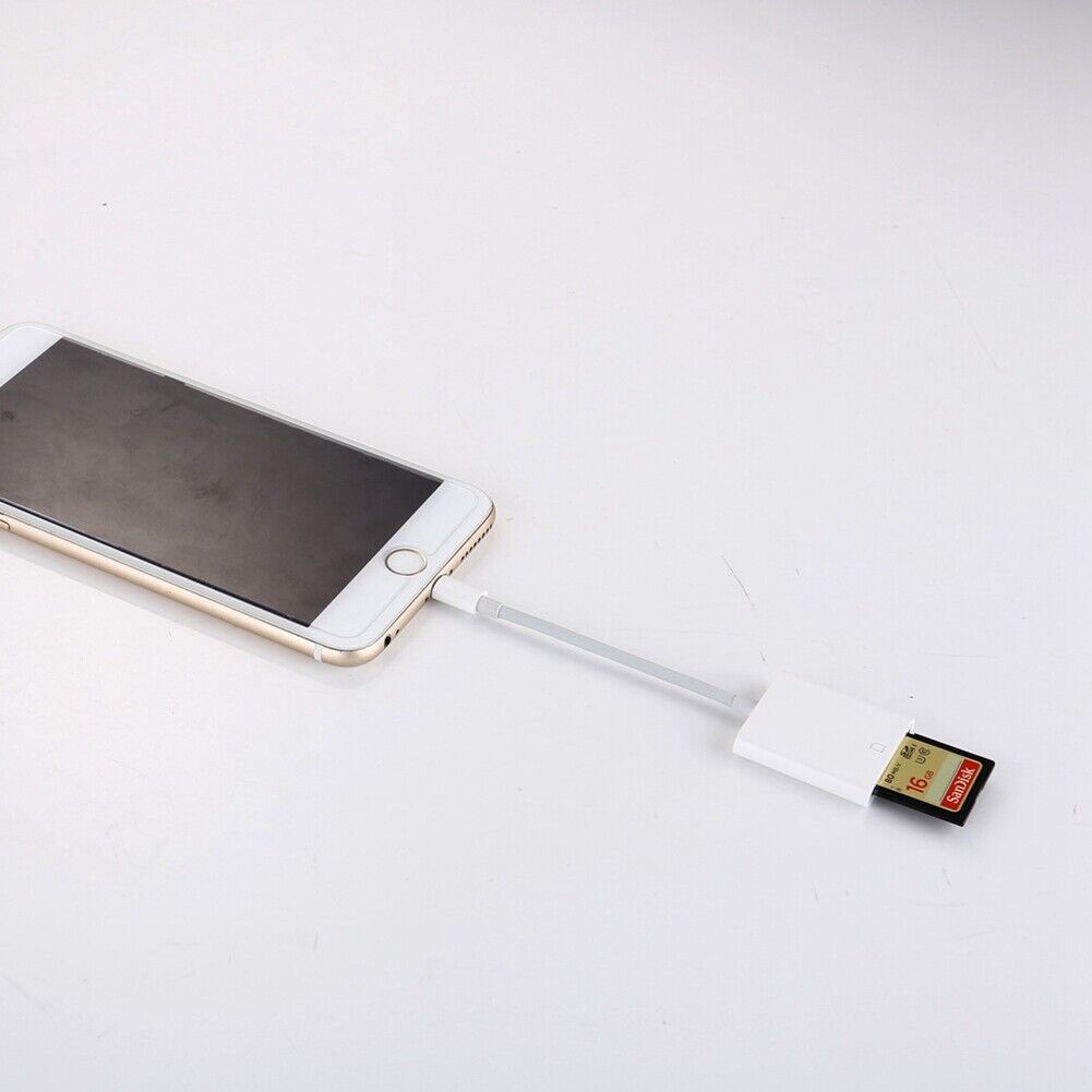 SD Card Adapter Camera Reader for iPad iPhone 6 6S 7 8 Plus 11 12 Pro X Xs Max - Fresh Stock Dated February 2026