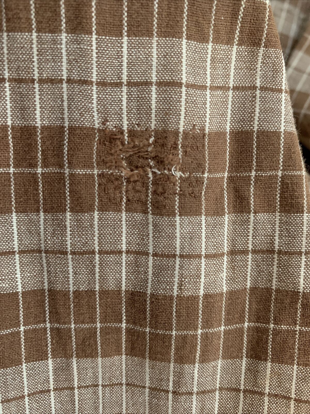 Victorian Ladies Brown Plaid Calico Cotton Riding Habit  Skirt SM W27-30 - Fresh Stock Dated March 2026