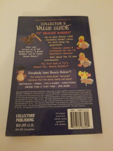 Winter 1999 Edition Collector's Value Guide Ty Beanie Babies - Fresh Stock Dated December 2025