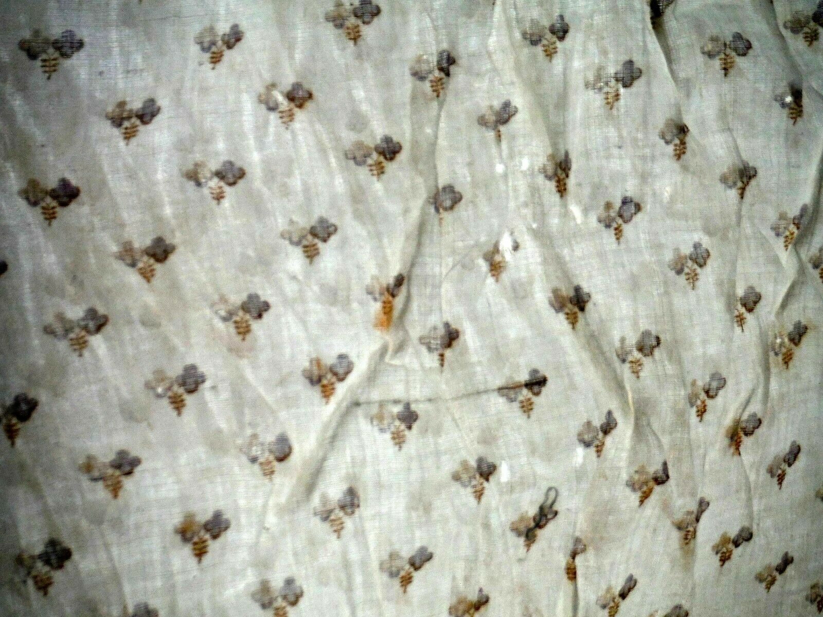 Antique Victorian 19th c Cotton Patterned Skirt or Fabric  P672 - Fresh Stock Dated December 2025