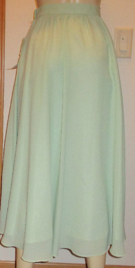 Vintage Light Green Skirt Crepe Polyester Lined Josephine Chaus Size 8 XS Mint - Fresh Stock Dated March 2026