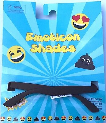 Funny EMOTICON POOP SHADES SUNGLASSES Cartoon Mask Adult Joke Brown Pile Crap - Fresh Stock Dated February 2026