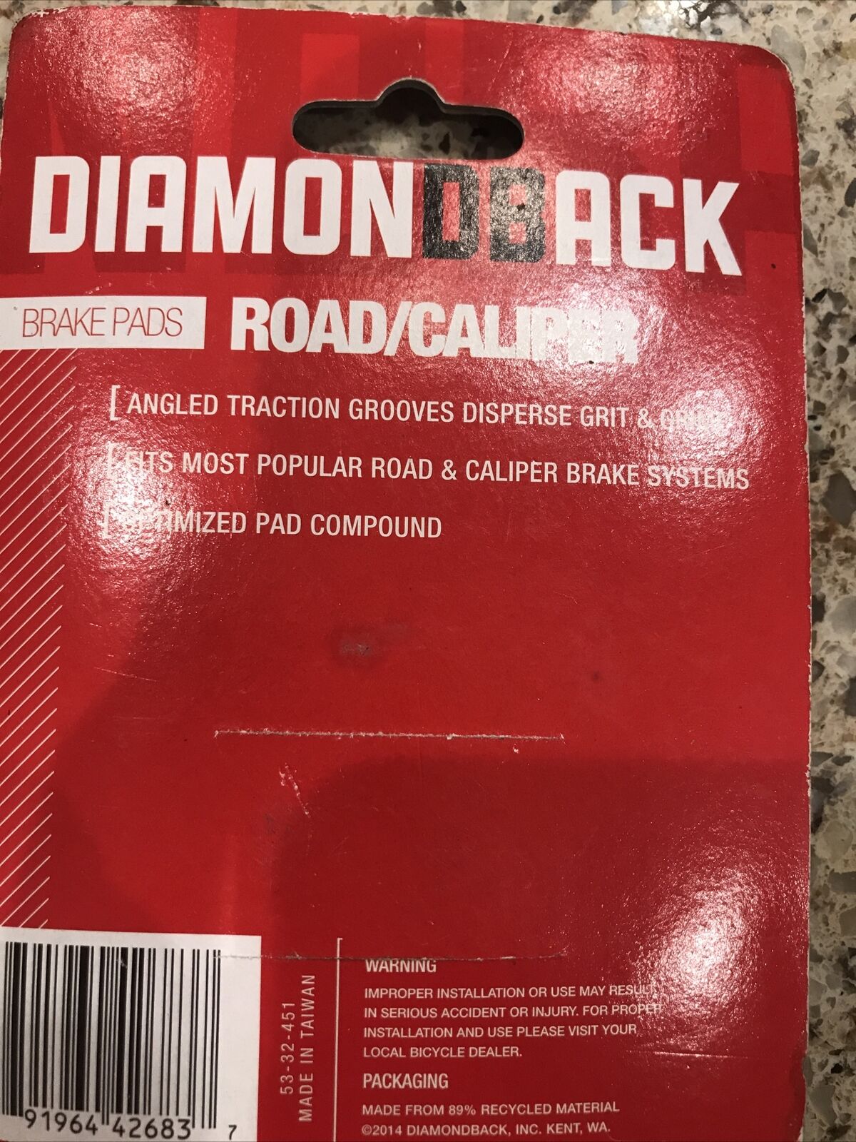 Diamondback Road Caliper Brake Pads 53-32-451 - Fresh Stock Dated February 2026