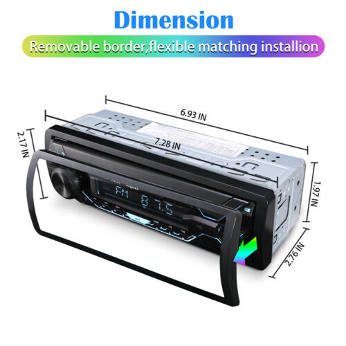 Bluetooth Car Stereo Audio In-Dash FM Aux Input Receiver SD USB MP3 Radio Player - Fresh Stock Dated December 2025