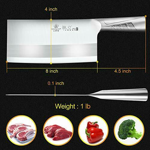 Butcher Knife Meat Cleaver Handmade Forged High Carbon German Steel Chopper Tool - Fresh Stock Dated December 2025