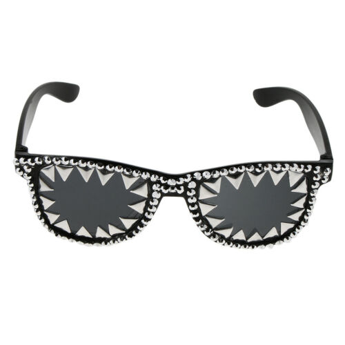 Rock Punk Goth Party Sunglasses Rivet Glasses Hip Hop Dress Up Costume Prop - Fresh Stock Dated February 2026