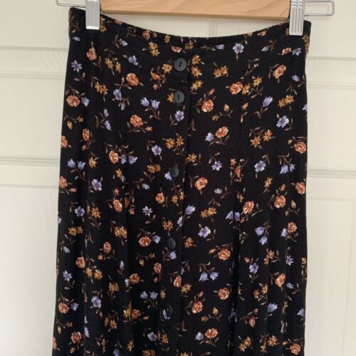 Vintage 90s Floral Maxi Button Up High Waist Skirt - Fresh Stock Dated February 2026