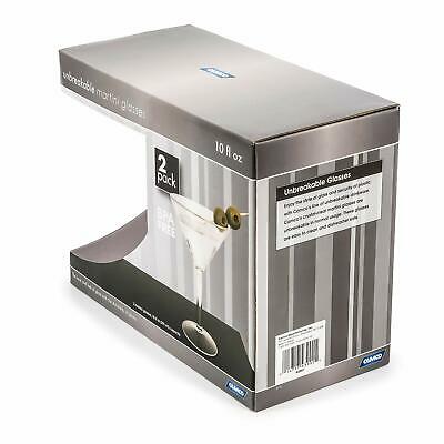 Camco Unbreakable Travel Martini Glass- 10 Ounce, Dishwasher Safe, BPA Free, ... - Fresh Stock Dated February 2026