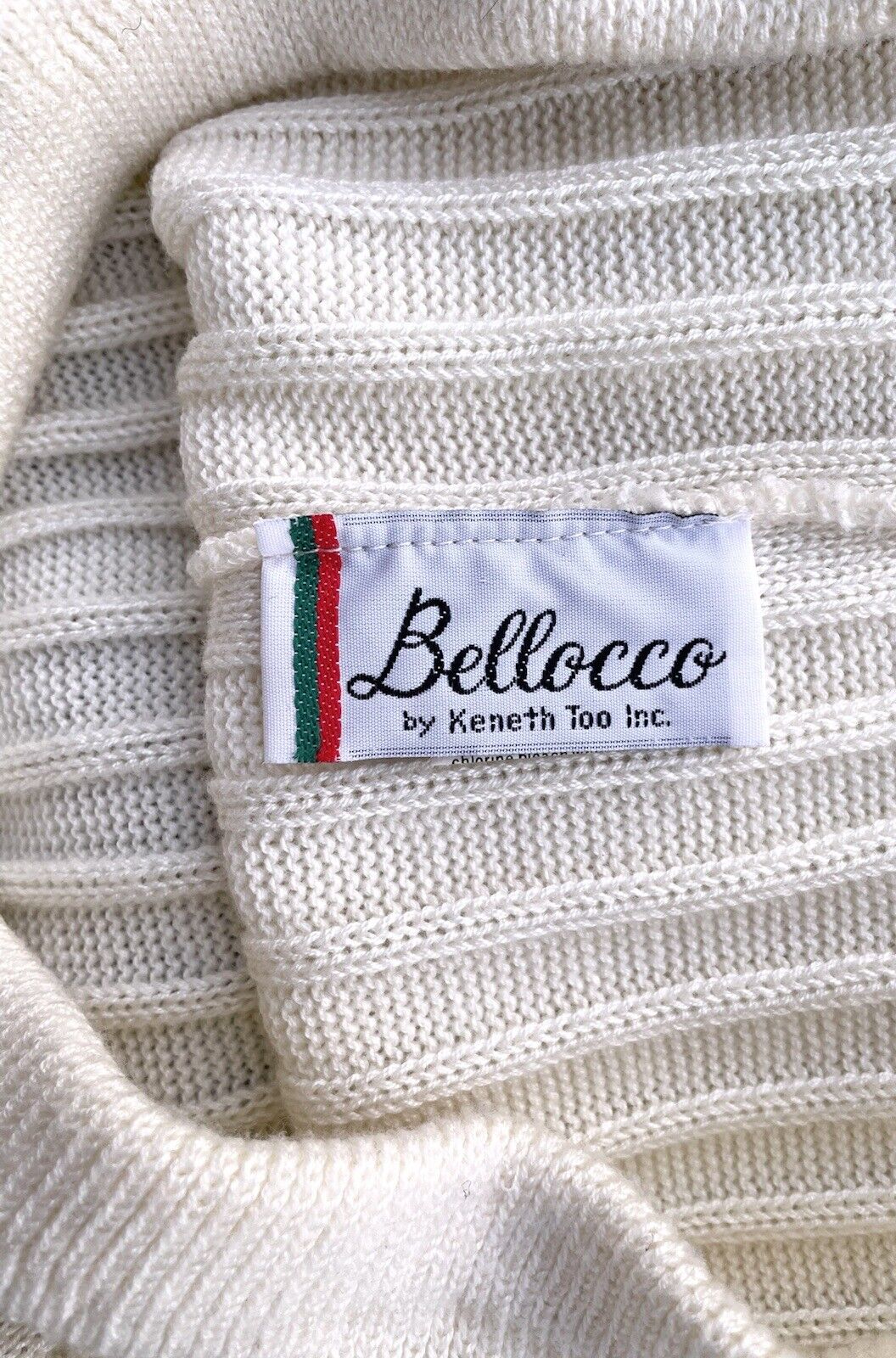 Knit Pencil Skirt Vintage Bellocco Winter White Ribbed - Small - Fresh Stock Dated March 2026