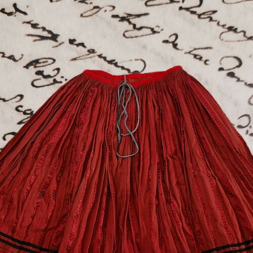 Incredible antique deep red Edwardian 1908 skirt! - Fresh Stock Dated December 2025
