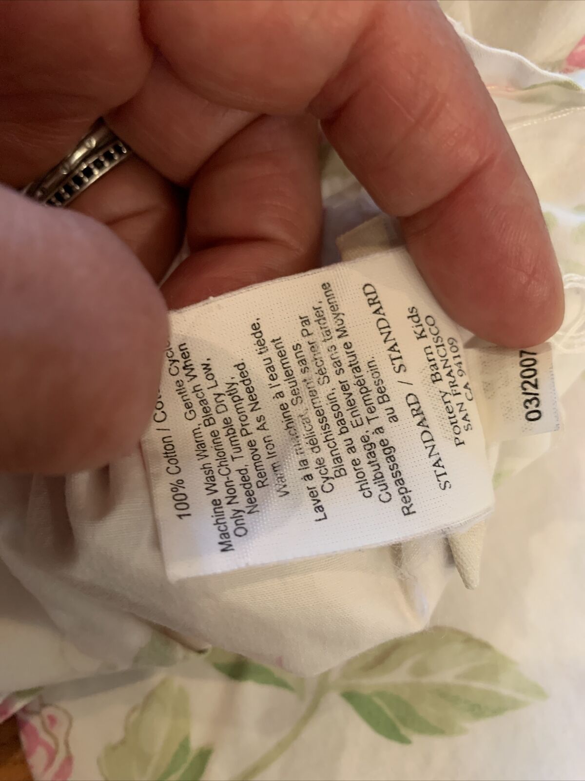 Pottery Barn Kids cherry blossom asian toile two standard pillow cases - Fresh Stock Dated December 2025