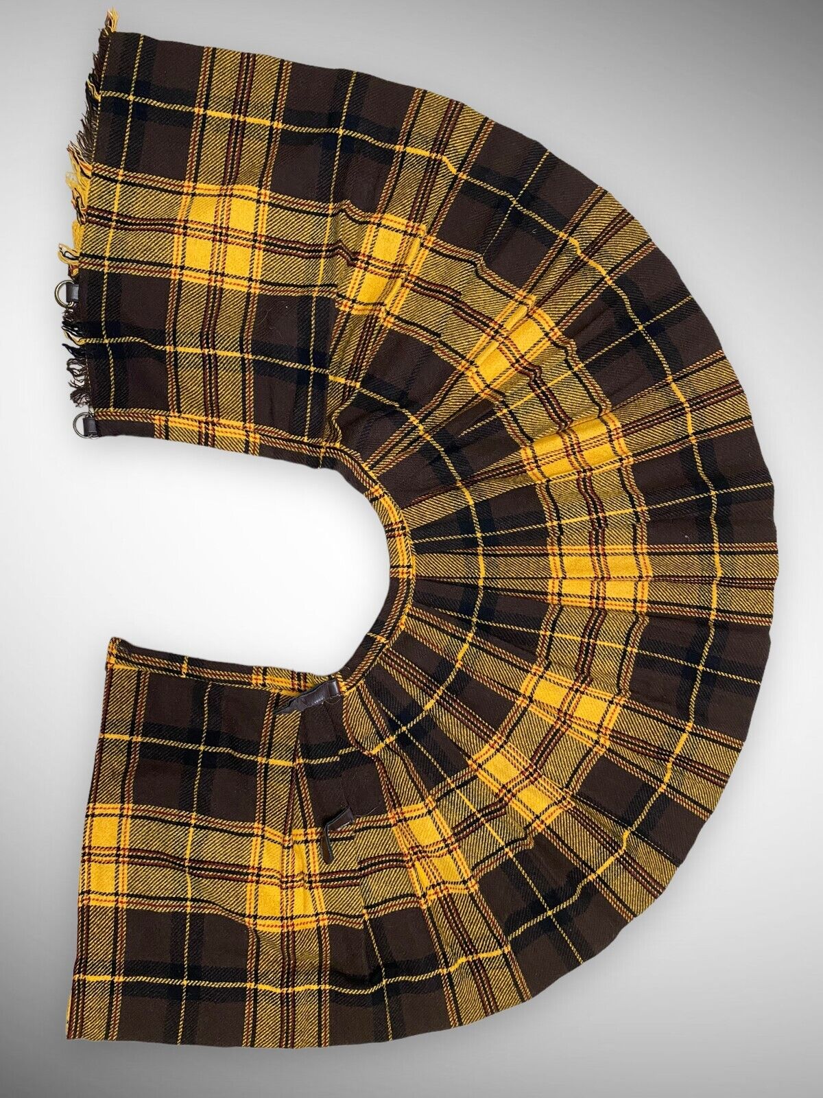 Vintage 1960s Yellow Plaid Fringe Wrap Mini Kilt Skirt Small CLUELESS - Fresh Stock Dated March 2026