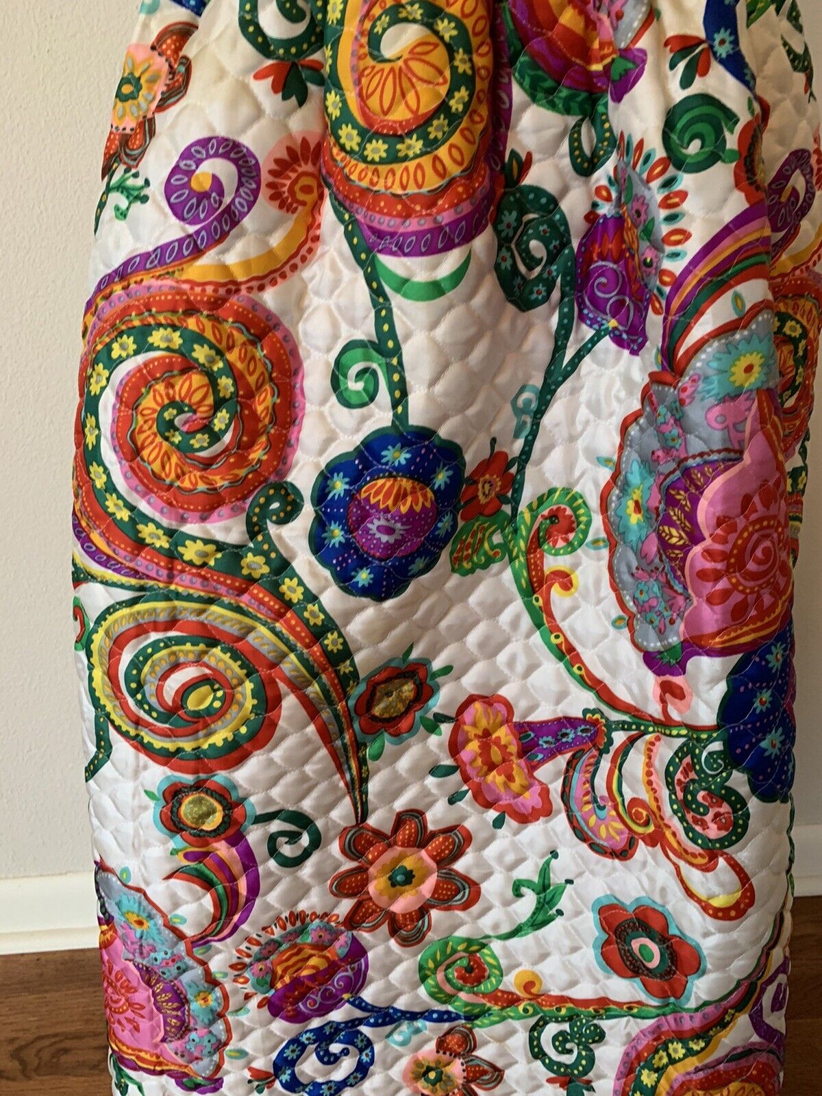 Vintage 70s Lord & Taylor Psychedelic Quilted Maxi Skirt Womans Small - Fresh Stock Dated March 2026