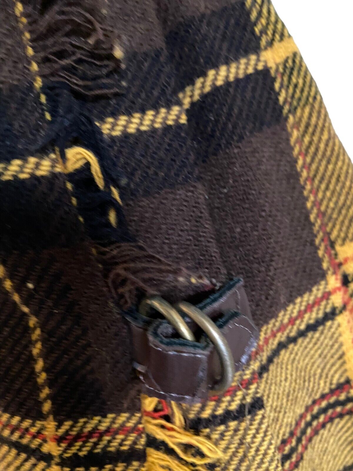 Vintage 1960s Yellow Plaid Fringe Wrap Mini Kilt Skirt Small CLUELESS - Fresh Stock Dated March 2026