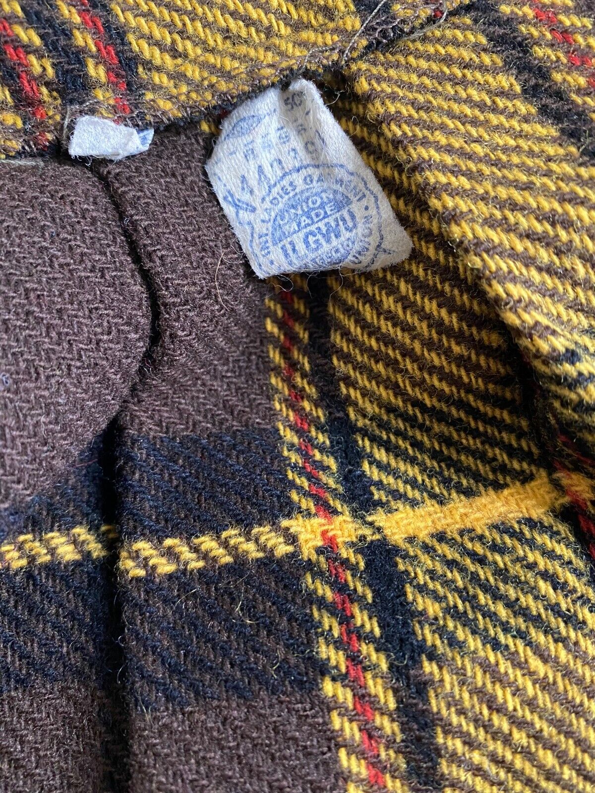 Vintage 1960s Yellow Plaid Fringe Wrap Mini Kilt Skirt Small CLUELESS - Fresh Stock Dated March 2026