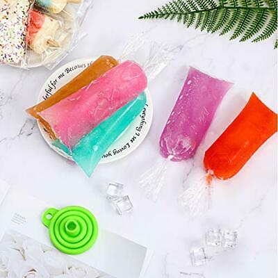 240 Pieces Ice Popsicle Bags Disposable Ice Pop Mold Bags Plastic 2 x 12 Inch - Fresh Stock Dated December 2025