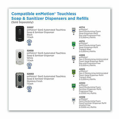 GP enMotion Touchless Antimicrobial Soap Refills, 1200 mL, 2 Refills (GPC42818) - Fresh Stock Dated February 2026