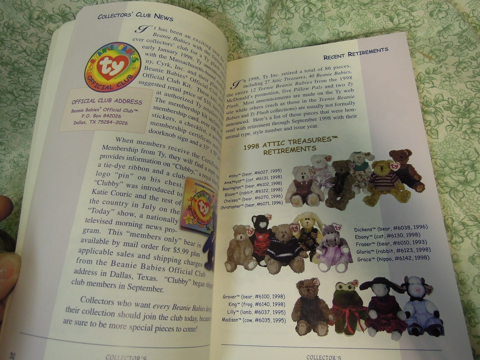 mb-122 TY Beanie Babies bk: 