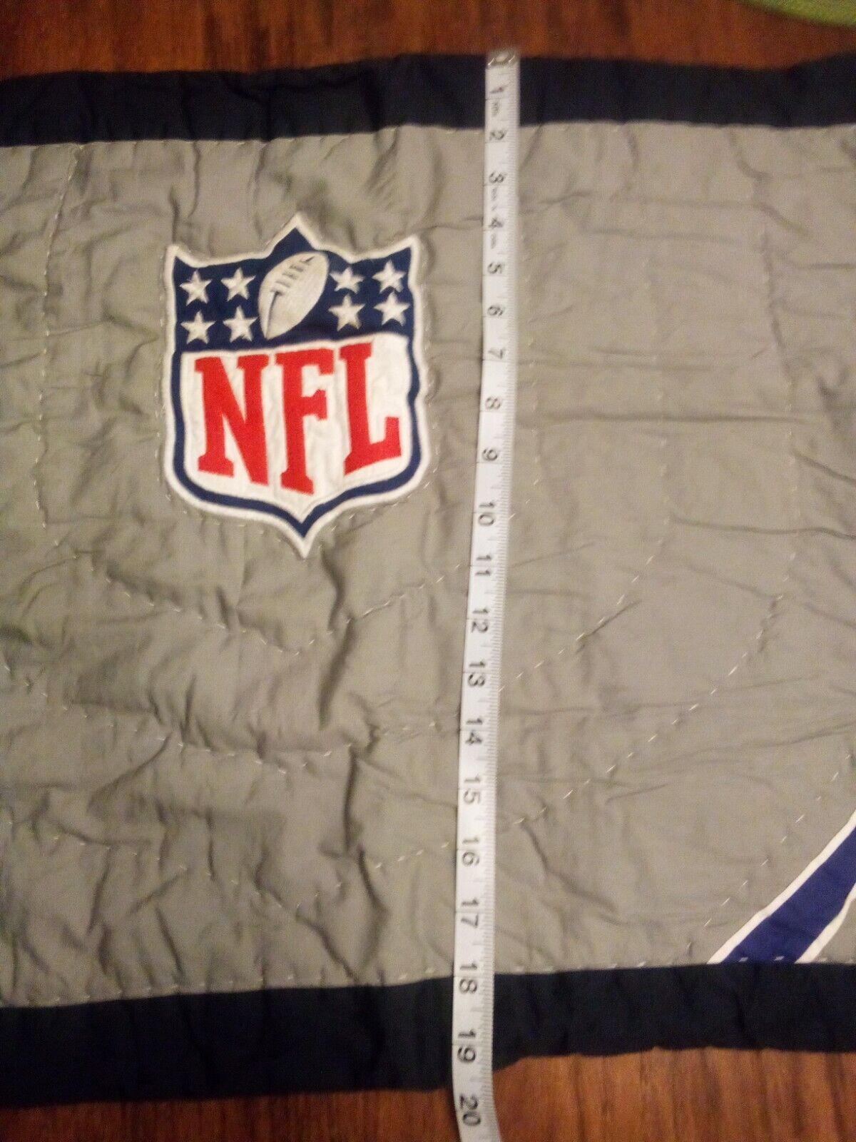 Pottery Barn  Quilted NFL  Standard Pillow Sham Gray blue New with tags - Fresh Stock Dated February 2026
