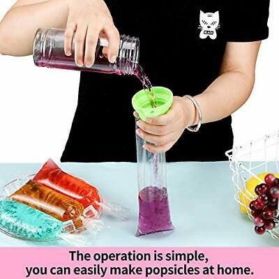 240 Pieces Ice Popsicle Bags Disposable Ice Pop Mold Bags Plastic 2 x 12 Inch - Fresh Stock Dated December 2025