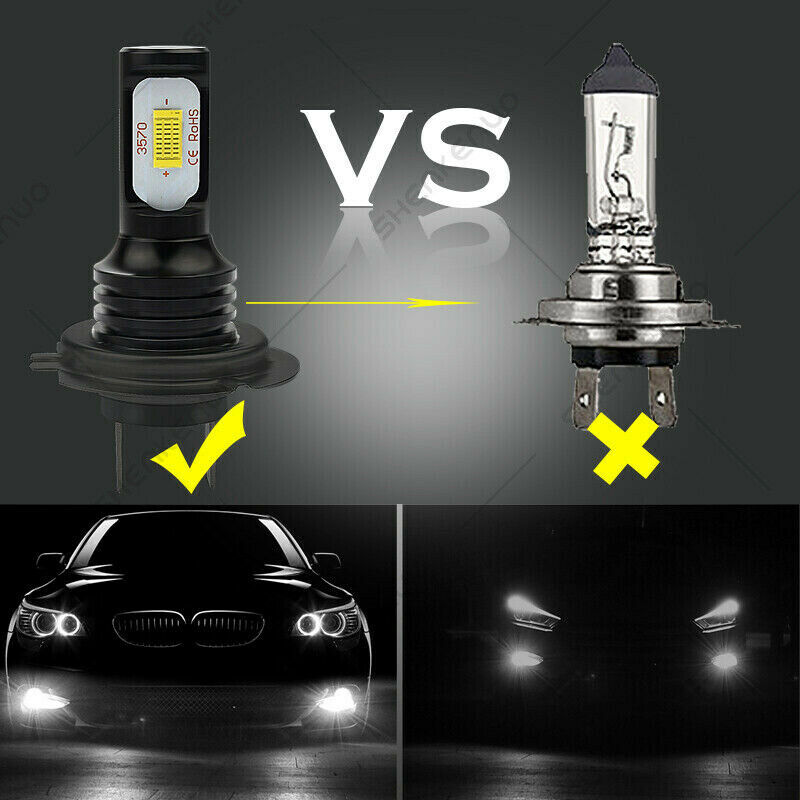 For BMW R1200GS 2004-2015 - Pair H7 CSP LED Headlight Bulbs Lamp 6000K White HKB - Fresh Stock Dated February 2026