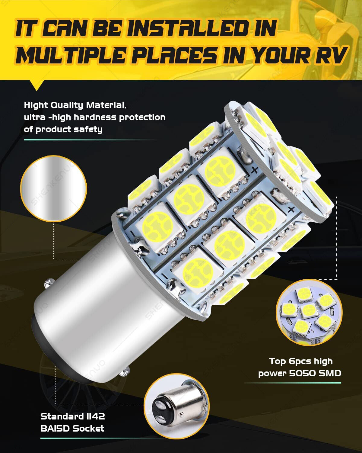 For Suzuki GSX1300R SFV650 - 2X 12821 1156 White LED License Plate Light Bulbs - Fresh Stock Dated February 2026