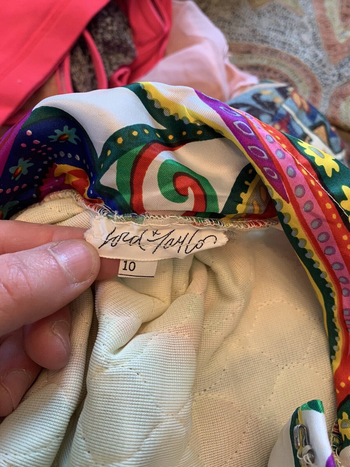 Vintage 70s Lord & Taylor Psychedelic Quilted Maxi Skirt Womans Small - Fresh Stock Dated March 2026