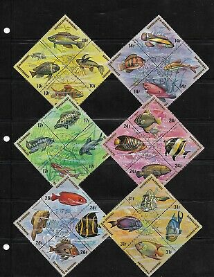 Burundi 449-54, C207-12 Fish Used - Fresh Stock Dated December 2025