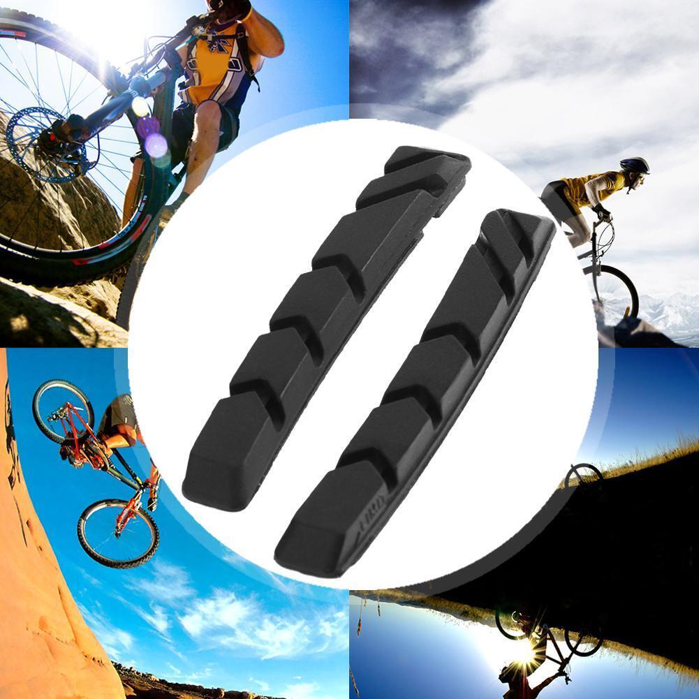 1 Pair Rubber Bicycle Brake Pads Mountain Bike MTB V-Brake Holder Shoes - Fresh Stock Dated February 2026