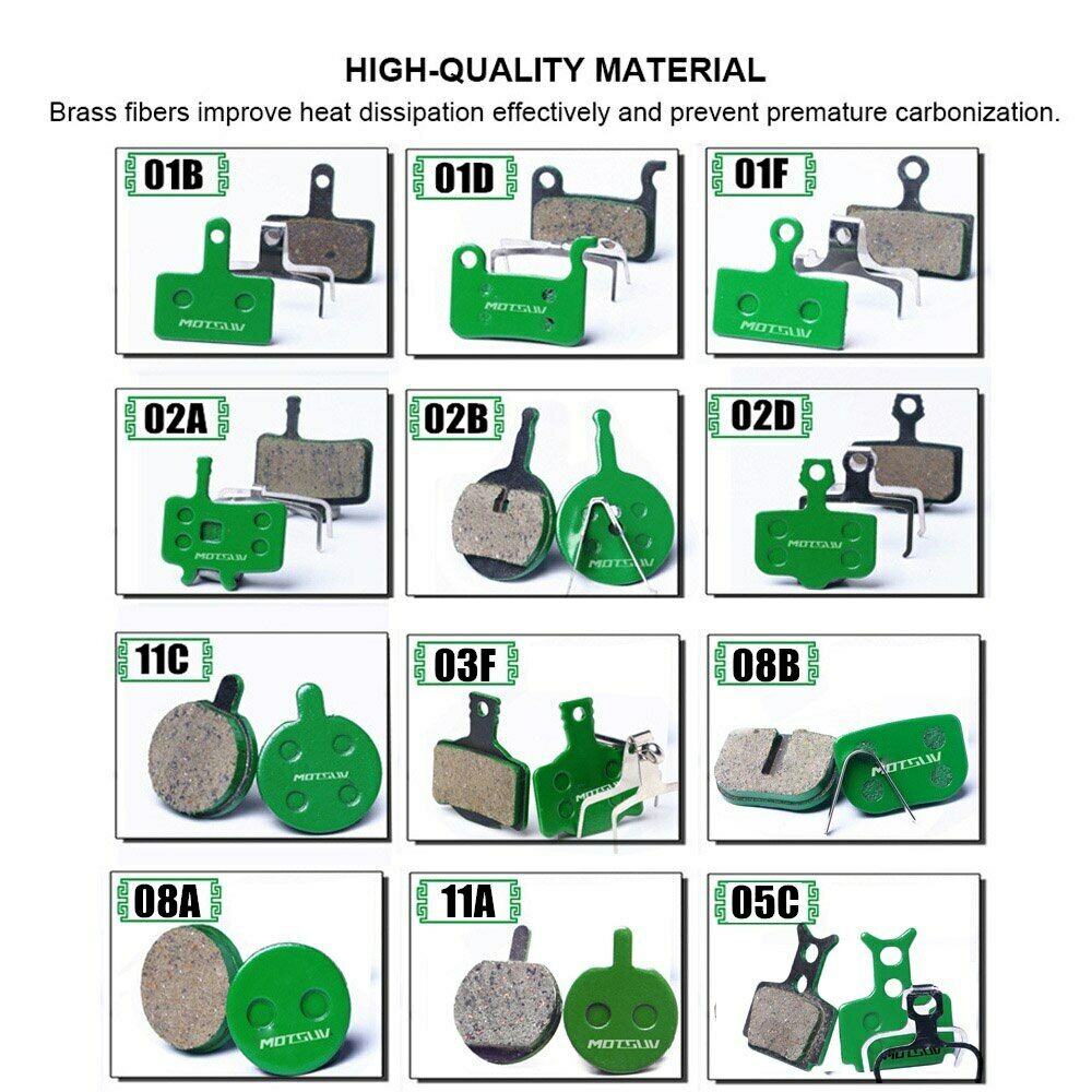 2 Pairs ceramics Bicycle Disc Brake Pads Mountain Bike Hydraulic Disc Brake Pads - Fresh Stock Dated December 2025