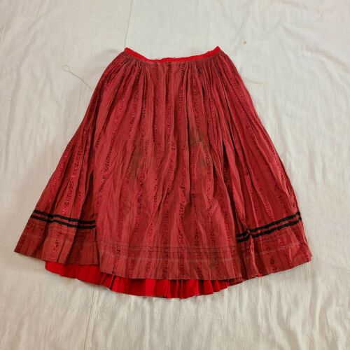Incredible antique deep red Edwardian 1908 skirt! - Fresh Stock Dated December 2025