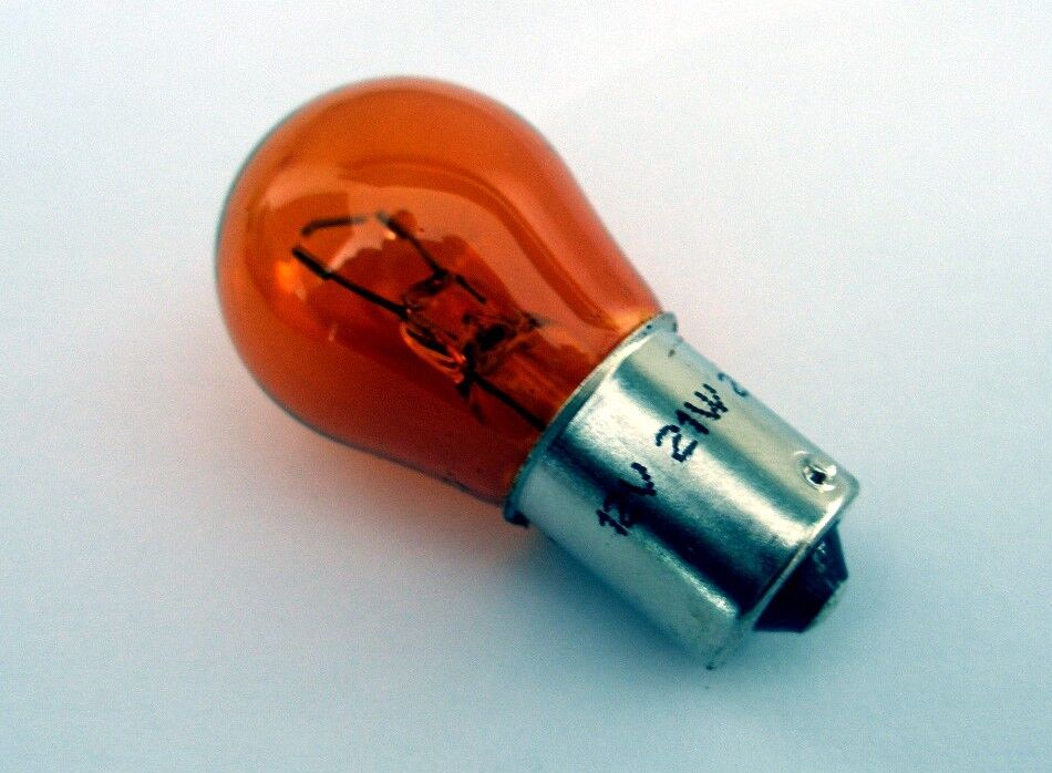 Bulbs 12V 21W Orange for White Indicator BA15S 1156 Gegenüberliegende Pins - Fresh Stock Dated February 2026