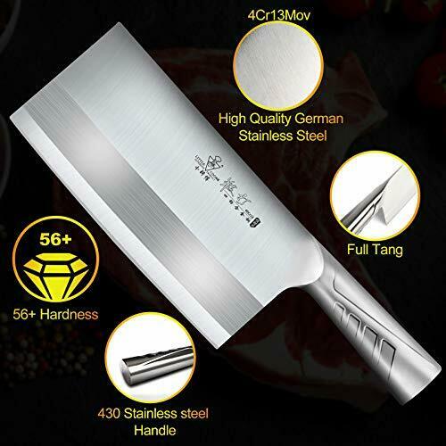 Butcher Knife Meat Cleaver Handmade Forged High Carbon German Steel Chopper Tool - Fresh Stock Dated December 2025